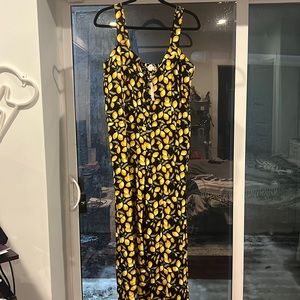 Loft size XL jumpsuit lemon pattern
